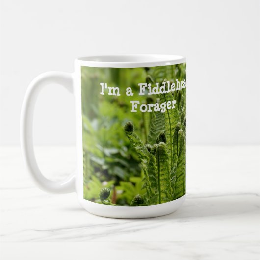 Ich bin ein Fiddlehead Forager Kaffeetasse (Links)