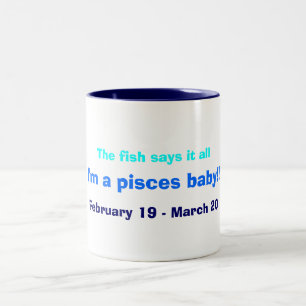 Ich bin ein Fisch-Baby!! Zweifarbige Tasse