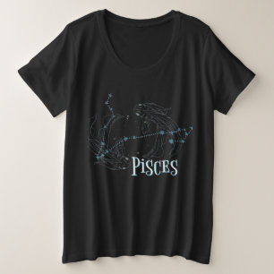 Ich bin ein Fisch-Mädchen. Trendy Pisces Zodiac Si Große Größe T-Shirt