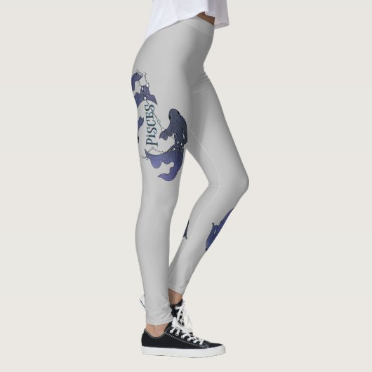 Ich bin ein Fisch-Mädchen. Trendy Pisces Zodiac Si Leggings (Rechts)