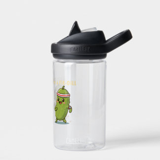 Ich bin ein Fit-Dill! Lustiges Fitness-Gurken-Wort Trinkflasche