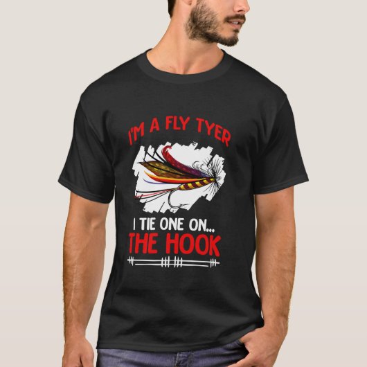 Ich bin ein Fliegenbinder, Fischbindender Fischer T-Shirt (Vorderseite)