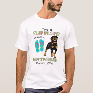 Ich bin ein Flip Flops und Rottweiler Kinda Girl S T-Shirt