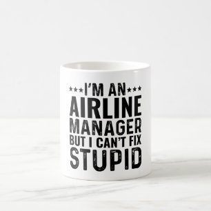 Ich bin ein Flugzeugmanager, aber ich kann keinen  Kaffeetasse