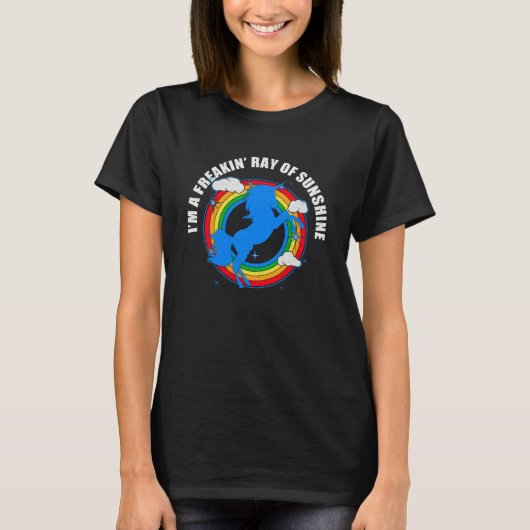ICH BIN EIN FREAKIN RAY SUNSHINE Rainbow Unicorn G T-Shirt (Vorderseite)