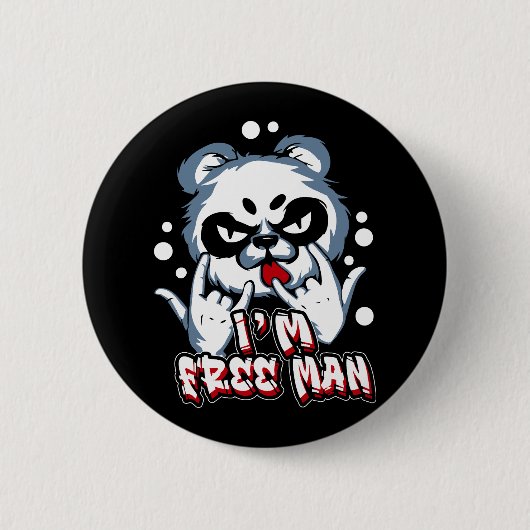 Ich bin ein freier Mann Button (Vorderseite)