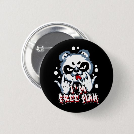 Ich bin ein freier Mann Button (Vorne & Hinten)