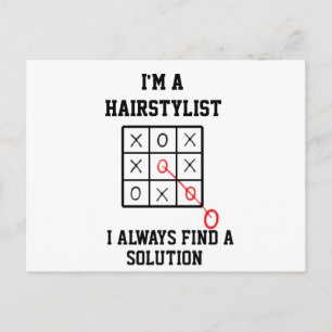 Ich bin ein Friseur, ich finde immer eine Lösung Postkarte