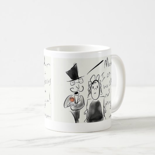 Ich bin ein Friseur nicht eine Magier-Tasse Kaffeetasse (VorderseiteRechts)