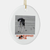 Ich bin ein froher Springer besonders anfertige Keramikornament (Rechts)