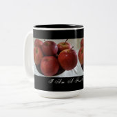 Ich bin ein fruchtiger Lover - Äpfel Cup Zweifarbige Tasse (Vorderseite Links)