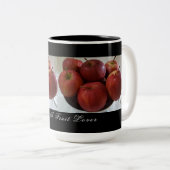 Ich bin ein fruchtiger Lover - Äpfel Cup Zweifarbige Tasse (VorderseiteRechts)