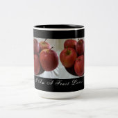 Ich bin ein fruchtiger Lover - Äpfel Cup Zweifarbige Tasse (Mittel)
