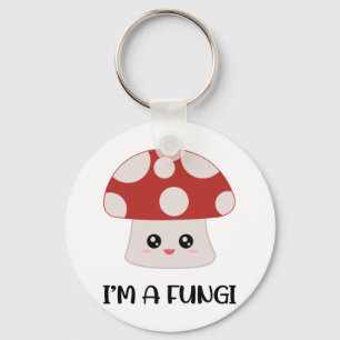 Ich bin ein Fungi Fun Pilz Schlüsselanhänger