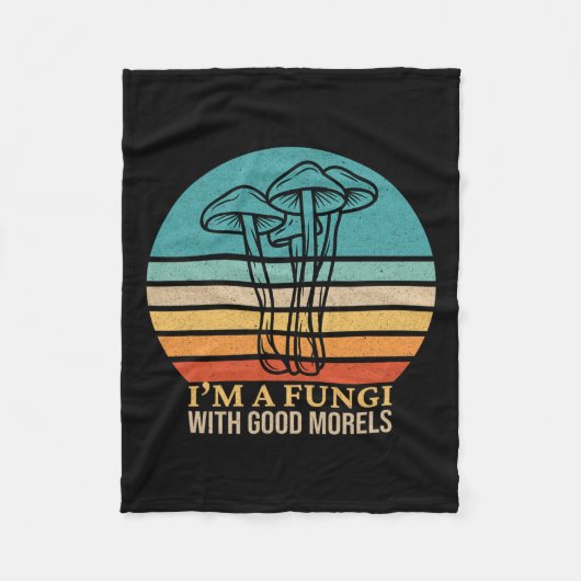 Ich bin ein Fungi Funny Morel Mushroom Foraging Fu Fleecedecke (Vorderseite)