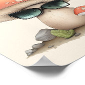 "Ich bin ein Fungi" Niedliches Pilz mit Sonnenbril Poster (Ecke)