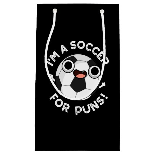 Ich bin ein Fußball für Puns Funny Sports Pun Dark Kleine Geschenktüte (Vorderseite)