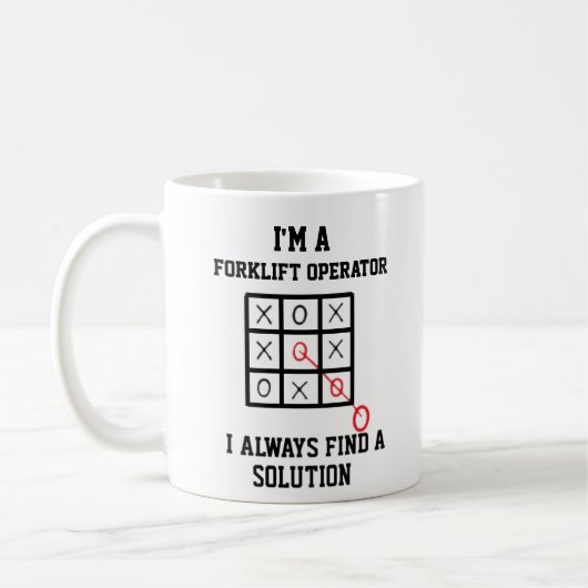 Ich bin ein Gabelstaplerbetreiber und finde immer Kaffeetasse (Links)