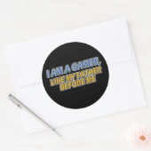 Ich bin ein Gamer, wie mein Vater vor mir Runder Aufkleber (Umschlag)