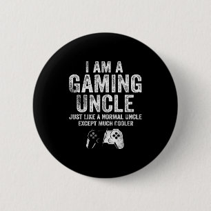Ich bin ein Gaming Uncle Funny Video Gamer Gift Vi Button