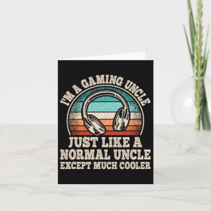 Ich bin ein Gaming Uncle Video Game Funny Gamer Co Karte