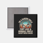 Ich bin ein Gaming Uncle Video Game Funny Gamer Co Magnet (Vorderseite/Rückseite)