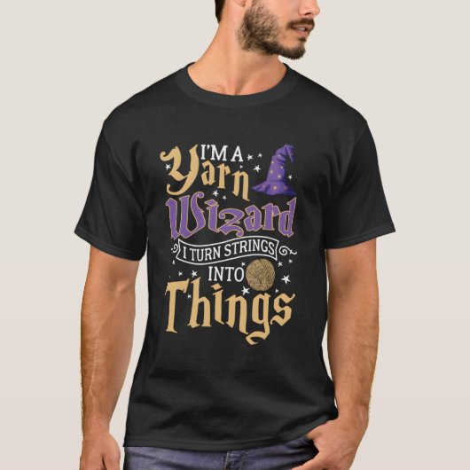Ich bin ein Garnassistent, ich mache Streicher in T-Shirt (Vorderseite)