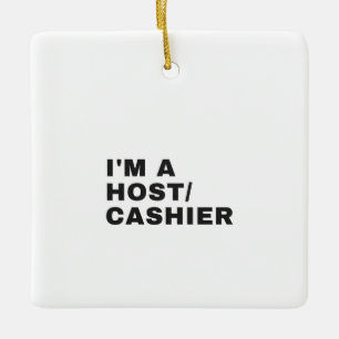ICH BIN EIN GASTGEBER KERAMIKORNAMENT