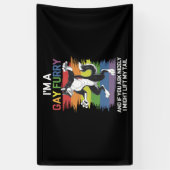 Ich bin ein Gay Furry Fox Rainbow LGBTQ Pride Banner (Vertikal)