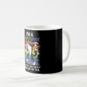 Ich bin ein Gay Furry Fox Rainbow LGBTQ Pride Kaffeetasse (VorderseiteRechts)