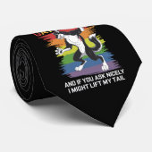 Ich bin ein Gay Furry Fox Rainbow LGBTQ Pride Krawatte (Gerollt)