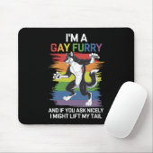 Ich bin ein Gay Furry Fox Rainbow LGBTQ Pride Mousepad (Mit Mouse)