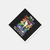 Ich bin ein Gay Furry Fox Rainbow LGBTQ Pride Serviette (Ecke)