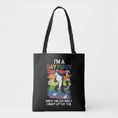Ich bin ein Gay Furry Fox Rainbow LGBTQ Pride Tasche (Vorderseite)