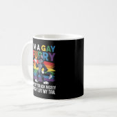 Ich bin ein Gay Furry Rainbow Fox Wolf Pride Monat Kaffeetasse (Vorderseite Links)
