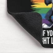 Ich bin ein Gay Furry Rainbow Fox Wolf Pride Monat Mousepad (Ecke)