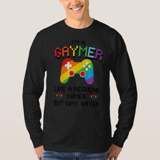 Ich bin ein Gaymer wie ein normaler Gamer aber wie T-Shirt (Vorderseite)