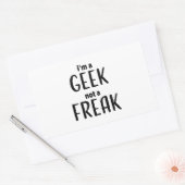 Ich bin ein Geek, kein Freak Rechteckiger Aufkleber (Umschlag)