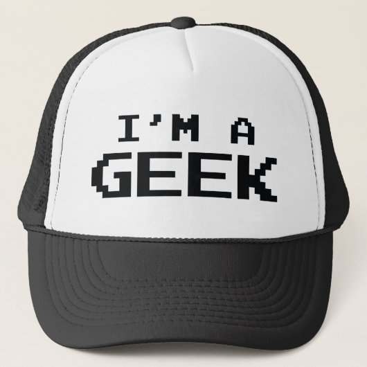 Ich bin ein Geek Truckerkappe (Vorderseite)