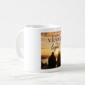 Ich bin ein Gefäß des Lichts Kaffeetasse (Vorderseite Links)