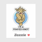 Ich bin ein gefragter Knot Funny Rope Pun Aufkleber (Blatt)