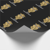 Ich bin ein gefragter Knot Funny Rope Pun Dark BG Geschenkpapier (Ecke)