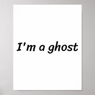Ich bin ein Geist-Funny-White-Lie-Party Poster