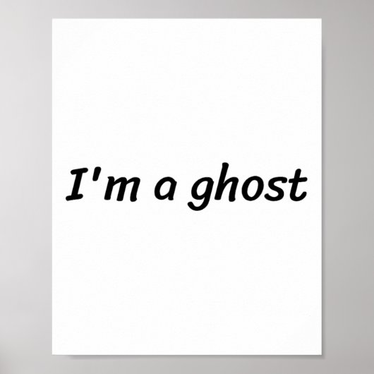 Ich bin ein Geist-Funny-White-Lie-Party Poster (Vorne)
