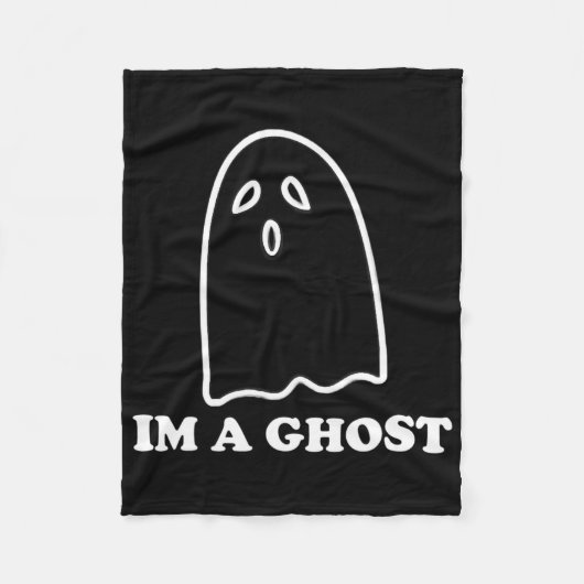 Ich bin ein Geist Spaß Redewendungen Halloween Kos Fleecedecke (Vorderseite)