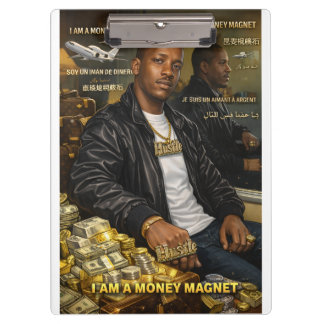ICH BIN EIN GELDMAGNET CLIPBOARD KLEMMBRETT