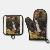 ICH BIN EIN GELDMAGNET OFENHANDSCHUH & TOPFHALTER Topflappen-Set (Vorderseite)