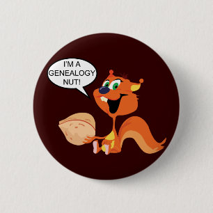 Ich bin ein Genealogie-Nuss-Eichhörnchen Button