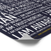 Ich bin ein Gentleman Manifesto Poster (blau) (Ecke)