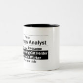 Ich bin ein Geschäfts-Analytiker Zweifarbige Tasse (Mittel)